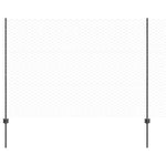 ZNTS Fence Posts 22 pcs U-Channel Grey 150 cm Steel, Hexagon Fence Grey 1.5x100 m Steel 3336942