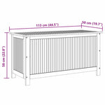Garden Storage Box 113x50x58 cm Solid Acacia Wood 316678