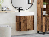 Bathroom Vanity Unit with Tap Old Wood 45.5 x 22.5 x 84 cm 889431