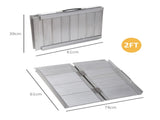 2ft Folding Aluminum Wheelchair Ramp Scooter Portable Mobility Assist Suitcase Access Aid Disabled T3398P344158