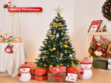 5 FT Artificial Snow Tipped Christmas Tree with DIY 100 Warm Lights Battery Operated, 21 Pine Cones, 34791300