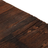 Coffee Table Gold Stainless Steel and Solid Sleeper Wood 349950