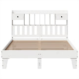 Bed Frame without Mattress White 160x200 cm Solid Wood Pine 3308838