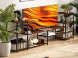 TV Unit for TVs up to 60 Inches, Industrial TV Stand with Storage Shelves, Entertainment Centre for T3398P377872