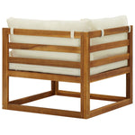 Sectional Corner Sofas 2 pcs with Cushions Solid Wood Acacia 318552