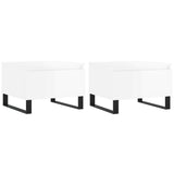 Coffee Tables 2 pcs High Gloss White 50x46x35 cm Engineered Wood 830881