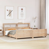 Bed Frame without Mattress 200x200 cm Solid Wood Pine 3306447