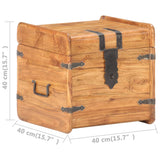 ZNTS Chest 40x40x40 cm Solid Acacia Wood 289647