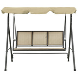 Garden Swing Chair with Canopy Anthracite and Sand 313325