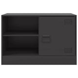 TV Cabinets 2 pcs Black 67x39x44 cm Steel 841692