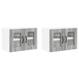 Wall Glass Cabinet LUCCA 2 pcs Grey Sonoma 60 x 31 x 40 cm 884978