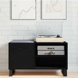 Record Cabinet Black Oak 85 x 38 x 48 cm Engineered Wood 862898