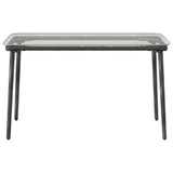 Garden Table Black 80 x 40 x 45 cm Poly Rattan 42010364