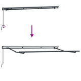 Awning Frame Retractable Manual Anthracite 3.5 x 2 m Metal 42002546