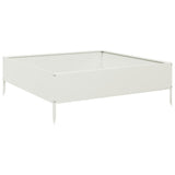 Garden Raised Bed White 100x100x33.5 cm Steel 851025