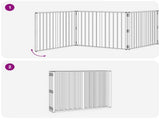 Dog Gate 8 pcs Black 100 x 80 cm Galvanised Steel 891995