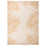 Outdoor Flatweave Rug 120x170 cm Leaf Pattern 340858
