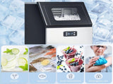 Commercial Ice Maker Machine, Freestanding Stainless Steel Ice Machine with Self-Cleaning, LCD T3398P553215