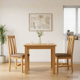 Dining Chair 2 pcs Solid Oak Wood Grey 45 x 54 x 100 cm 42039158