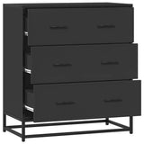 Sideboard Black 68x35x76 cm Engineered Wood and Metal 848969