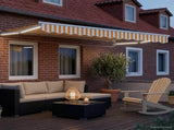 Manual Retractable Awning with LEDs Yellow and White 3 x 2 m 3419191