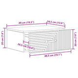 Wall-Mounted Bedside Cabinet 2 pcs Old Wood 49 x 34.5 x 20 cm 898632