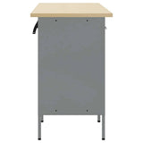 Work Cabinet with Drawer 3 pcs Black and Grey 150 x 55 x 85 cm 3321366