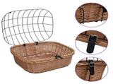 Bike Front Basket with Cover 50x45x35 cm Natural Willow 170902