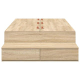 Storage Bed Frame with Drawer Sonoma Oak 236.5 x 80 x 31.5 cm 3335599