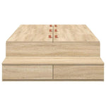 Storage Bed Frame with Drawer Sonoma Oak 236.5 x 90 x 31.5 cm 3335607