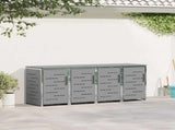 Wheelie Bin Storage Grey 276 x 77.5 x 112.5 cm Stainless Steel 3422245