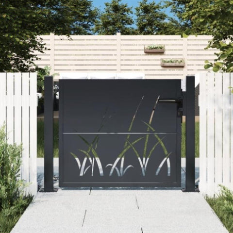 Garden Gate Anthracite 105x105 cm Steel Grass Design 153167