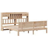 Bookcase Bed without Mattress 180x200 cm Super King Solid Wood Pine 3322698