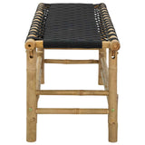 Garden Bench 110 x 38 x 40 cm Bamboo Natural Rectangular 42028074