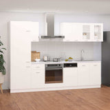 8 Piece Kitchen Cabinet Set Lyon White Engineered Wood 3067639