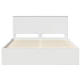 Bed Frame with Headboard White 160 x 200 cm Solid Pine Wood 3410983