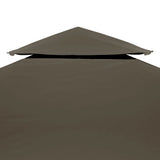 2-Tier Gazebo Top Cover 310 g/m 3x3 m Taupe 44756