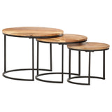 Nesting Tables 3 pcs Solid Acacia Wood 286185