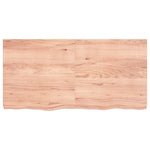 Bathroom Countertop Light Brown 120x60xcm Treated Solid Wood 3156144