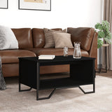 Coffee Table Black 75x51x40 cm Engineered Wood 848484