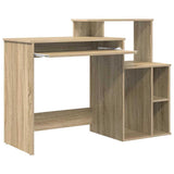Desk with Shelf Sonoma Oak 120.5 x 44 x 88.5 cm Engineered Wood 869476