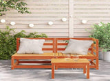 Garden Sofa 2-Seater Wax Brown Solid Wood Pine 837946