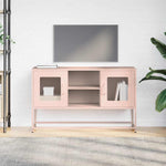 ZNTS TV Cabinet Pink 100.5x39x60.5 cm Steel 853381