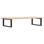 Basin Shelf Wall Mounted Steel and Solid Wood Oak 3302601