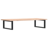 Basin Shelf Wall Mounted Steel and Solid Wood Oak 3302601