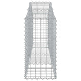 Arched Gabion Baskets 2 pcs 200x30x60/80 cm Galvanised Iron 3145388