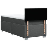 Box Spring Bed with Mattress Dark Grey 100x200 cm Fabric 3285800