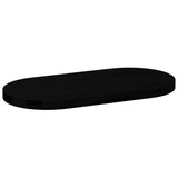 Table Top Dark Brown 80x40x4 cm Solid Wood Oak Oval 4009081