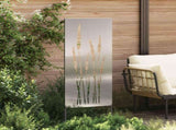 Garden Privacy Screen Silver 50 x 140 cm Galvanised steel 876313