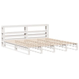 Bed Frame without Mattress White 180x200 cm Super King Solid Wood Pine 3306505
